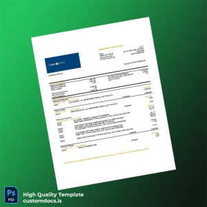 Laos LCNB Bank Statement Template in Word and PDF formats