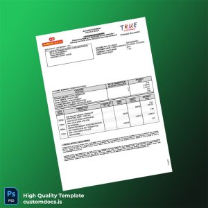 Malaysia AmBank E-Statement Template in Word and PDF formats