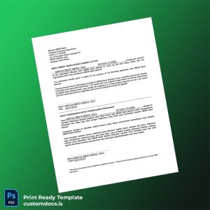 custom Malaysia MBSB Bank Berhad Employment Verification Letter Template - Word & PDF File Preview - CustomDocs