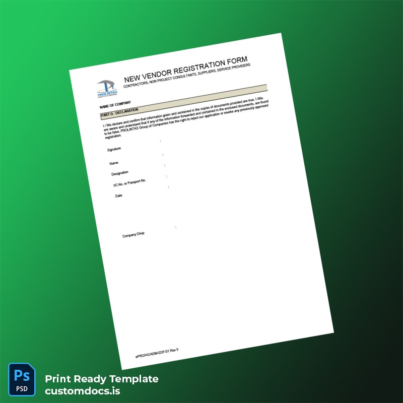Custom Malaysia ProLintas Business Registration Certificate Template in Word and PDF formats page 7 File Preview - CustomDocs