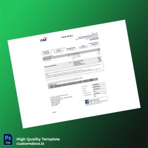 Malaysia Telekom Editable Utility Bill Template in Word and PDF formats