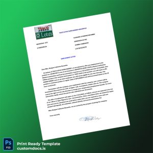 custom Mauritius TESCO LOTUS SUPER MARKET Employment Verification Letter Template - Word & PDF File Preview - CustomDocs