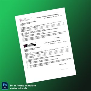 custom Mexico Cadastral Authority Request for Cadastral Registration Certificate Template - Word & PDF File Preview - CustomDocs