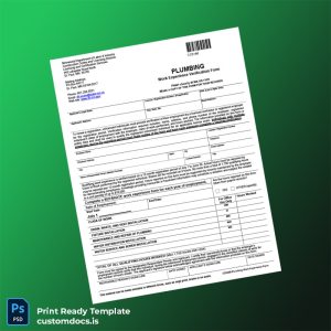 custom Minnesota Plumbing Work Experience Verification Form Template - Word & PDF File Preview - CustomDocs