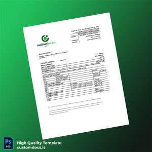 Moldova MOBIAS Bank Statement Template in Word and PDF formats