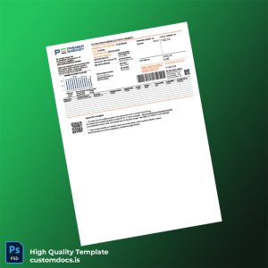 Moldova Premier Energy Editable Utility Bill Template in Word and PDF formats