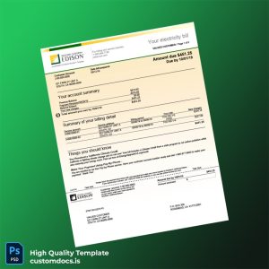 N_A Editable Electricity Bill Template in Word and PDF formats