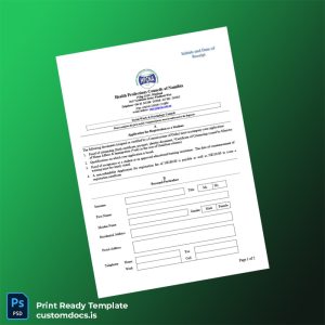 custom Namibia Health Professions Councils Registration Certificate Template - Word & PDF File Preview - CustomDocs