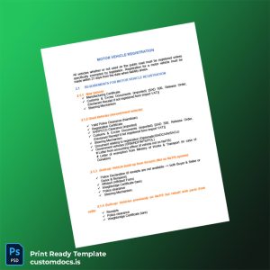 custom Namibia Ministry of Transport Motor Vehicle Registration Guide Template - Word & PDF File Preview - CustomDocs