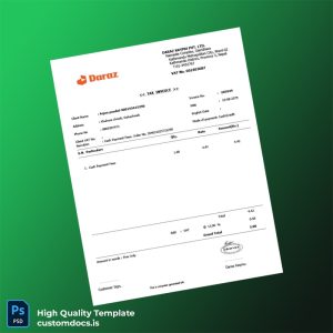 Nepal Daraz Kaymu Editable Utility Bill Template in Word and PDF formats