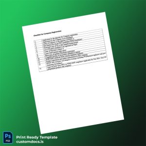 custom Nepal Ministry of Commerce Company Registration Checklist Template - Word & PDF File Preview - CustomDocs