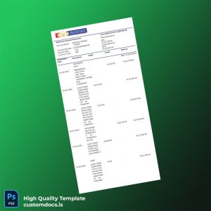 Nepal PTR Bank Statement Template in Word and PDF formats