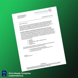 custom New Jersey Public Partnerships LLC Employment Verification Letter Template - Word & PDF File Preview - CustomDocs