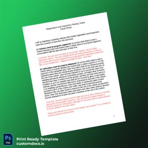 custom New York State Vehicle Registration and Inspection Cheat Sheet PDF Template File Preview - CustomDocs