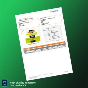 Nigeria Access Bank Statement Template in Word and PDF formats