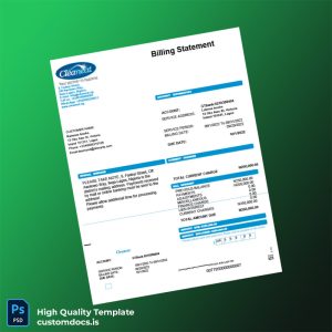 Nigeria Cleaneat Editable Utility Bill Template in Word and PDF formats