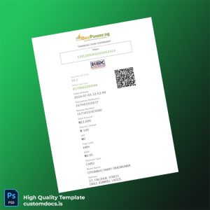 Nigeria EKEDC Editable Utility Bill Template in Word and PDF formats