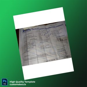 Nigeria Eko Electricity Distribution Company Editable Electricity Bill Template in Word and PDF formats