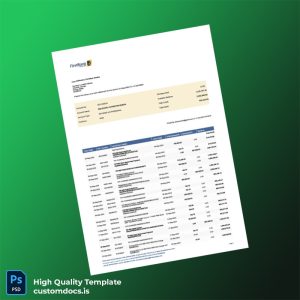 Nigeria FirstBank Statement Template in Word and PDF formats