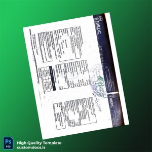 Nigeria IBEDC Editable Utility Bill Template in Word and PDF formats