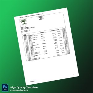 Nigeria Integrity Bank Bank Statement Template in Word and PDF formats