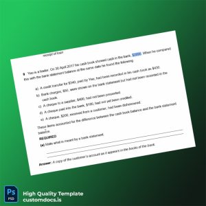 No 9 Yeo Question Bank Statement Definition Template in Word and PDF formats