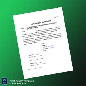 custom Pakistan Application for Registration Certificate Template - Word & PDF File Preview - CustomDocs