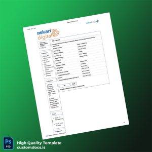 Pakistan Askari Bank Limited Editable Internet Bill Template in Word and PDF formats