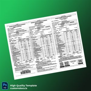 Pakistan Defence Housing Authority Islamabad Editable Utility Bill Template in Word and PDF formats