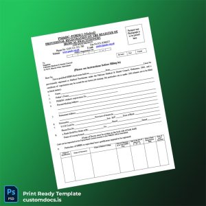 customizable Pakistan Medical Dental Council Registration Certificate Template - Word & PDF File Preview