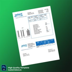 Peru Sedapal La Atarjea Editable Water Bill Template in Word and PDF formats