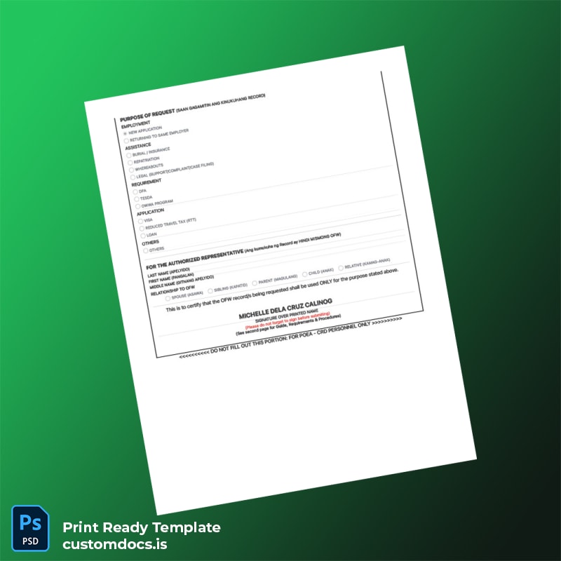 Custom Philippines Asia Reach International Employment Verification Letter Template in Word and PDF formats page 2 File Preview - CustomDocs