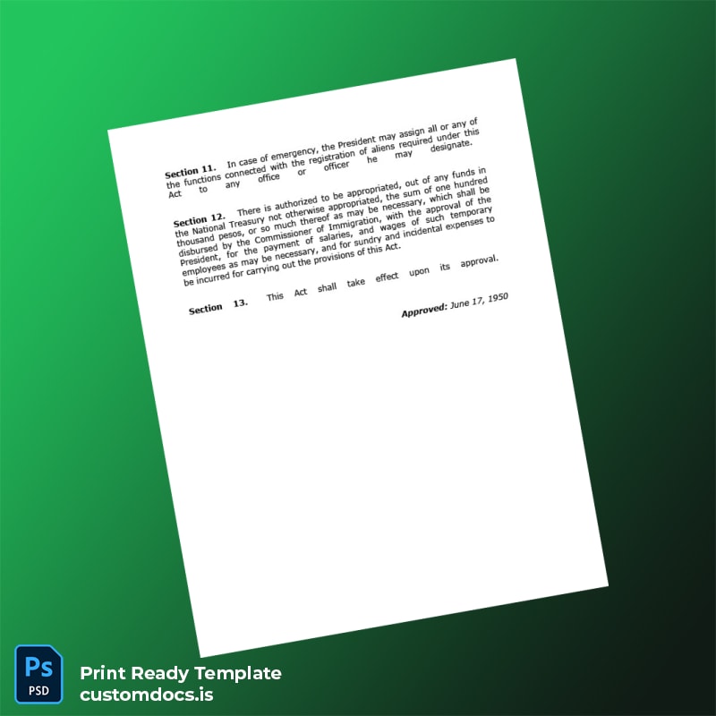 Custom Philippines Bureau of Immigration Business Registration Certificate Template in Word and PDF formats page 4 File Preview - CustomDocs