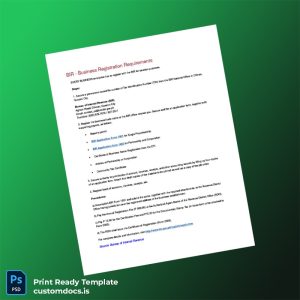 custom Philippines Bureau of Internal Revenue Registration Certificate Template - Word & PDF File Preview - CustomDocs