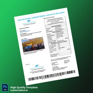 Philippines Maytegued Energy Association Editable Electricity Bill Template in Word and PDF formats