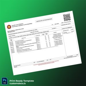 custom Philippines Registration Authority Registration Certificate Template - Word & PDF File Preview - CustomDocs