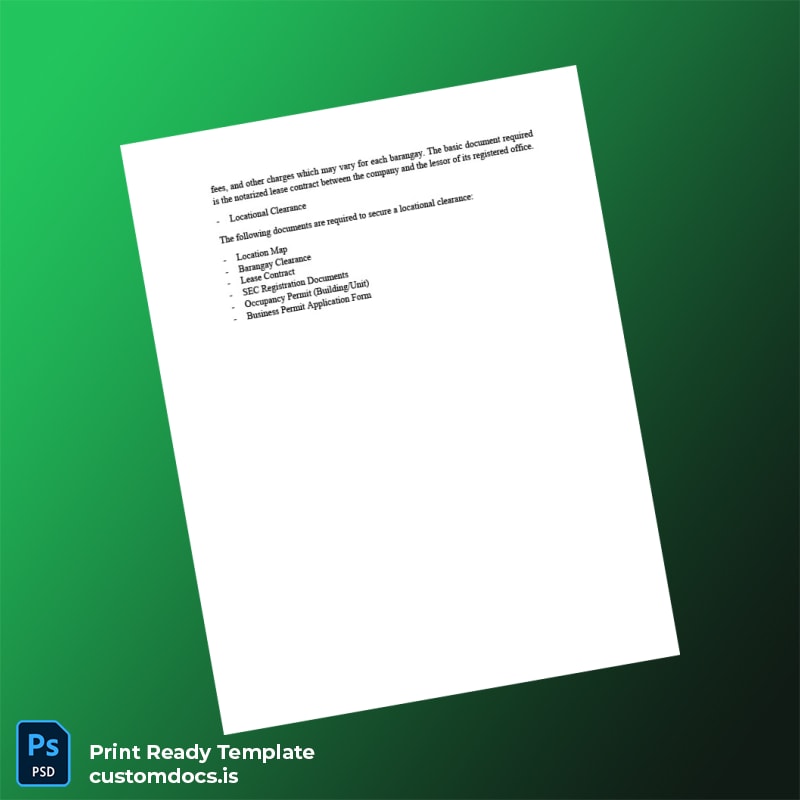 Custom Philippines SEC Business Registration Certificate Template in Word and PDF formats page 5 File Preview - CustomDocs