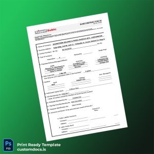 custom Philippines Subcontractor Registration Form Template - Word & PDF File Preview - CustomDocs