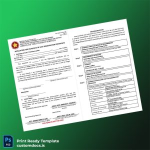 customizable Philippines University Registration Certificate Application Form for Duplicate File Preview