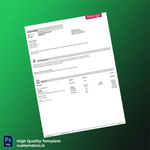 Poland Millenium Bank Statement Template in Word and PDF formats