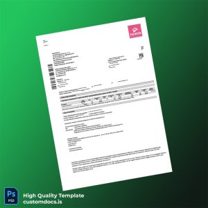 Poland TAURON Obs Uga Klienta Sp Z O O Editable Utility Bill Template in Word and PDF formats