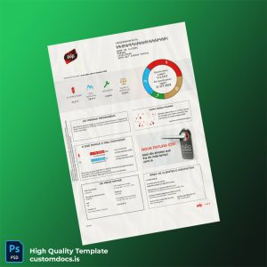 Portugal EDP Editable Utility Bill Template in Word and PDF formats