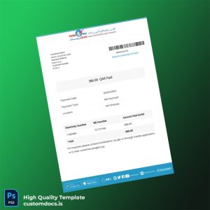 Qatar KAHRAMAA Editable Utility Bill Template in Word and PDF formats