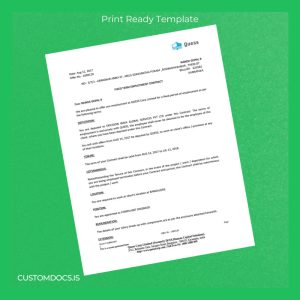 custom Quess Corp Limited Employment Verification Letter Template - Word & PDF File Preview - CustomDocs