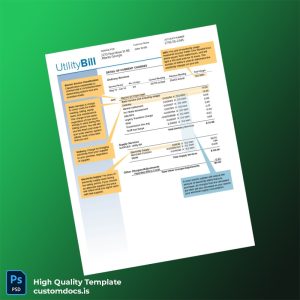 Residential Bill Editable Electricity Bill Template in Word and PDF formats