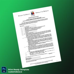 custom Singapore Pasuguan ng Pilipinas Employment Verification Letter Template - Word & PDF File Preview - CustomDocs