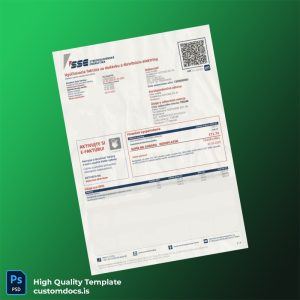 Slovakia Stredoslovensk Energetika A S Editable Utility Bill Template in Word and PDF formats