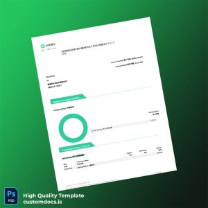 South Africa Bank Statement Template in Word and PDF formats