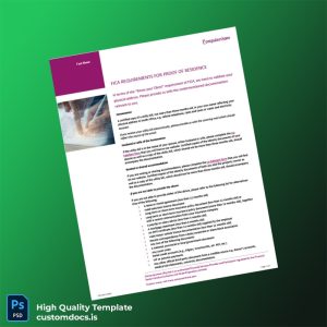 South Africa Computershare Pty Ltd Editable Proof Of Residence Template in Word and PDF formats