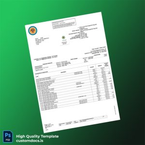 South Africa Easy Account Bank Statement Template in Word and PDF formats